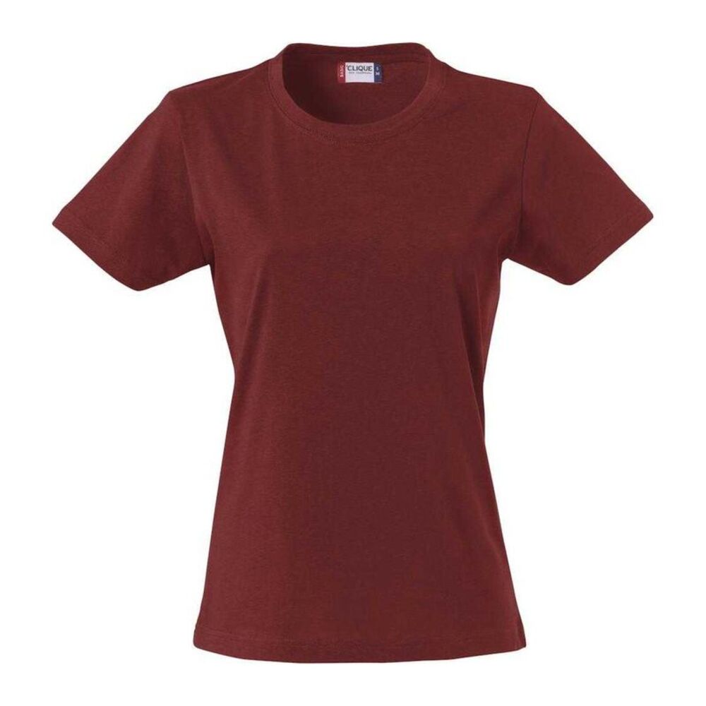 Clique Womens/Ladies Plain T-Shirt / Burgundy